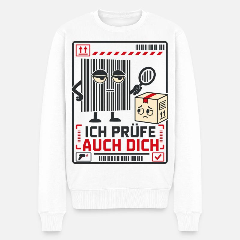 Ich prüfe auch dich - Männer Premium Bio Pullover - Weiß
