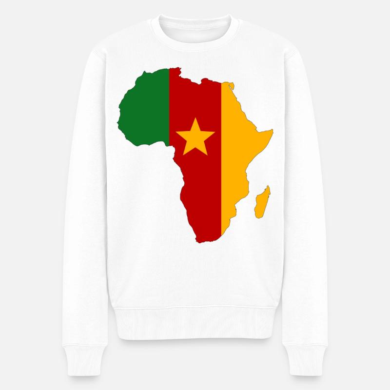 Drapeau du Sénégal Afrique - Pull Premium bio Homme - blanc