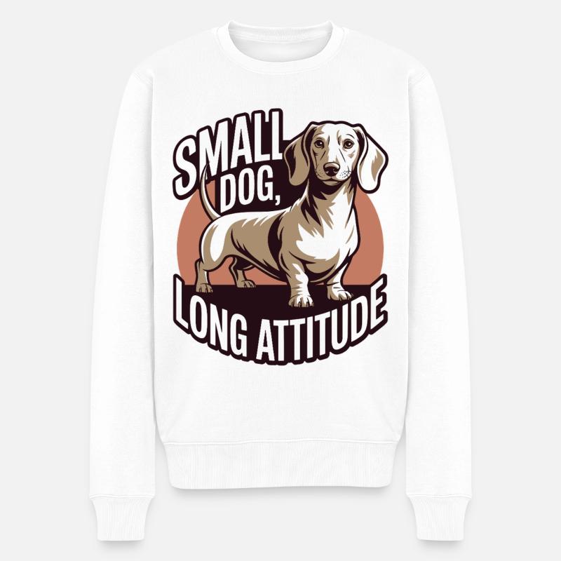 Attitude teckel - Pull Premium bio Homme - blanc