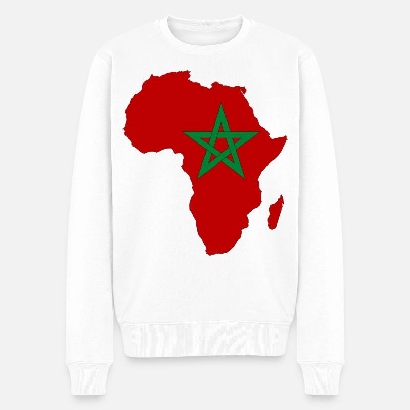 Pavillon du Maroc Afrique - Pull Premium bio Homme - blanc
