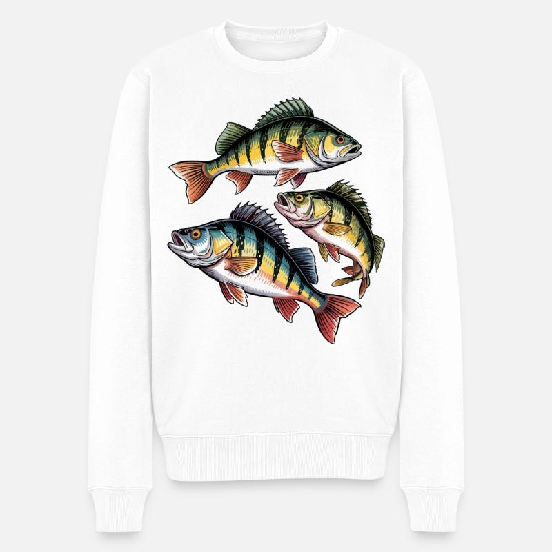 Motif de perche - Pull Premium bio Homme - blanc