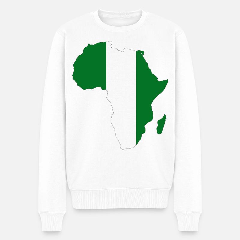 Drapeau du Niger Afrique - Pull Premium bio Homme - blanc