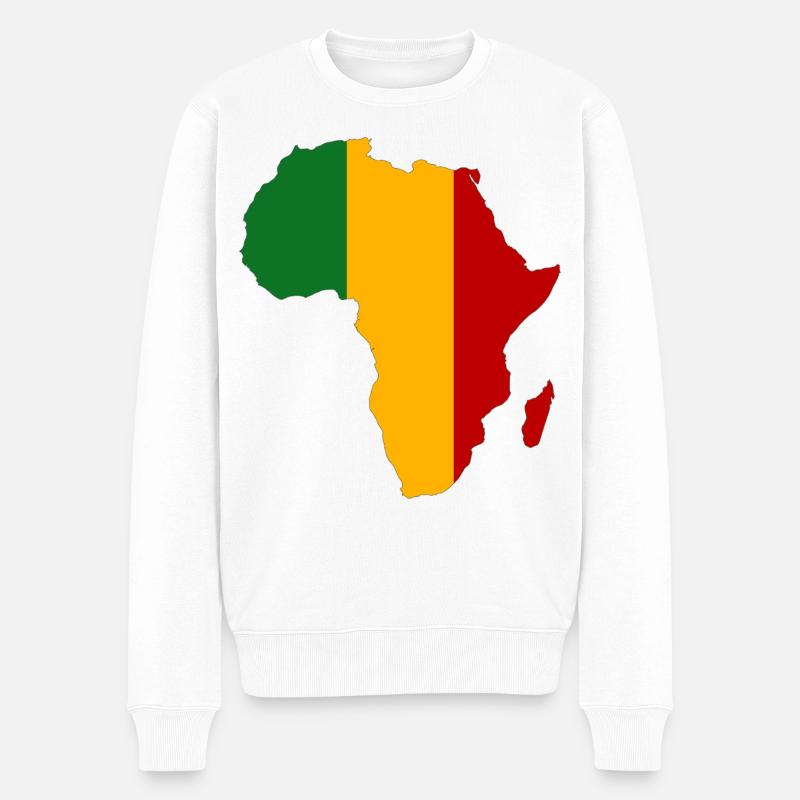 Mali Drapeau Afrique - Pull Premium bio Homme - blanc