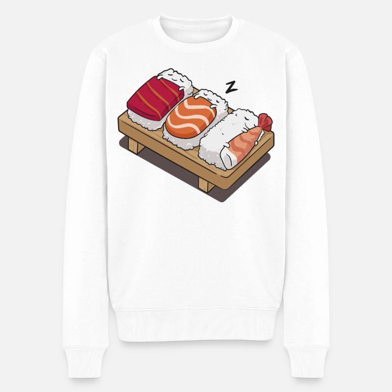 Baby-Sushi - Männer Premium Bio Pullover - Weiß