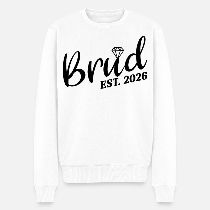 Schwedische Braut 2026 - Männer Premium Bio Pullover - Weiß