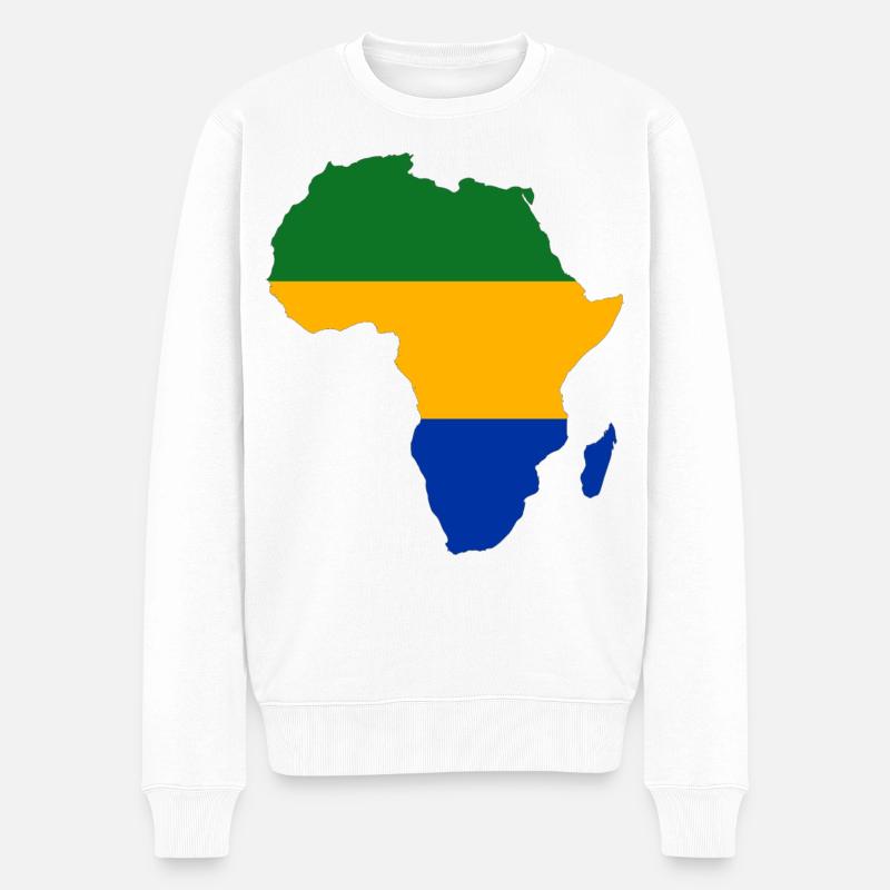 Gabon_Flagge_Afrika - Pull Premium bio Homme - blanc