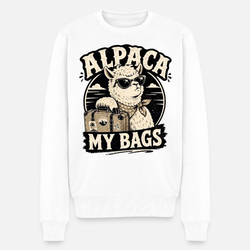 Alpaga, mes sacs - Pull Premium bio Homme - blanc