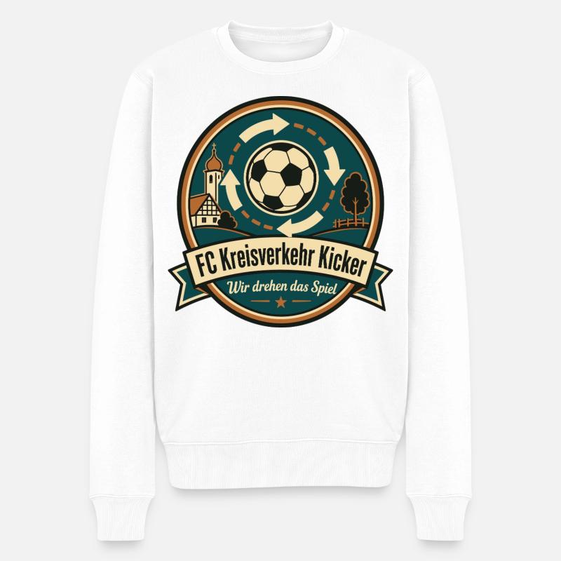 FC Kreisverkehr Kicker - Männer Premium Bio Pullover - Weiß