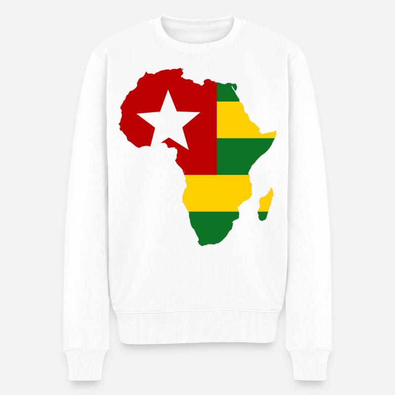 Togo_Flagge_Afrika - Pull Premium bio Homme - blanc