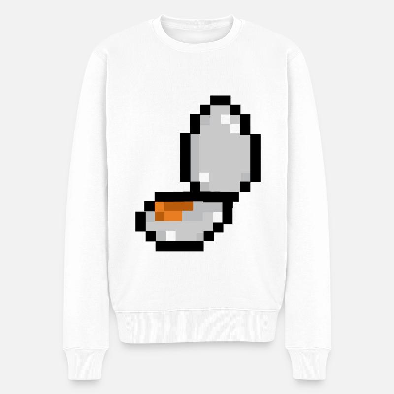 Pixel Egg - Pull Premium bio Homme - blanc