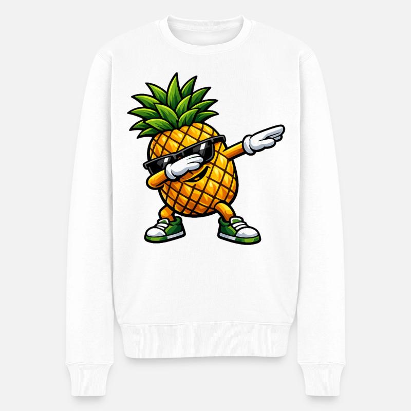 Tamponnement de l’ananas - Pull Premium bio Homme - blanc