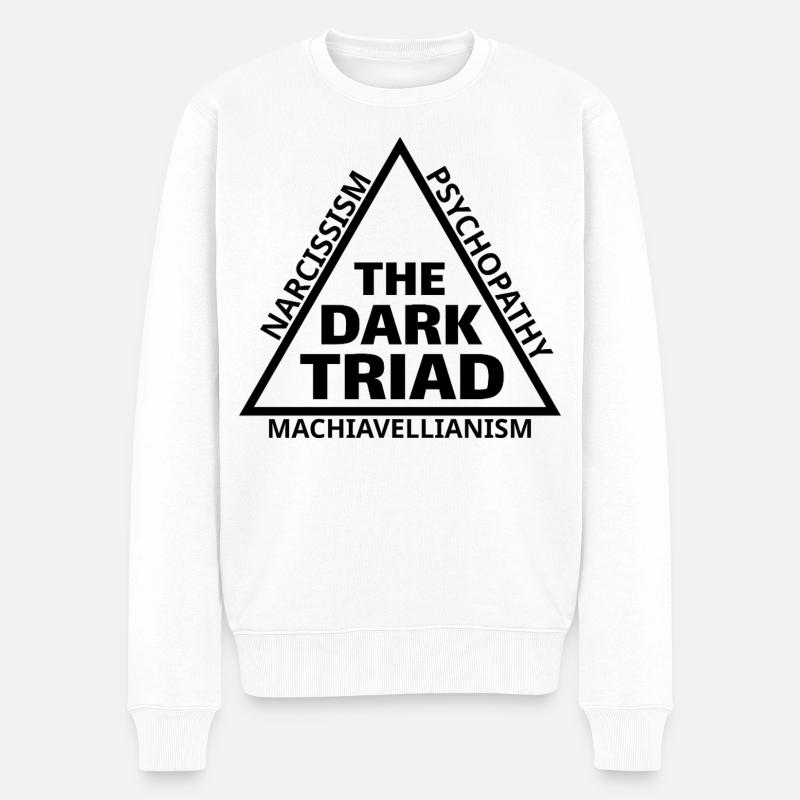 Dark Triad Meme Dreieck Minimal-Design - Männer Premium Bio Pullover - Weiß