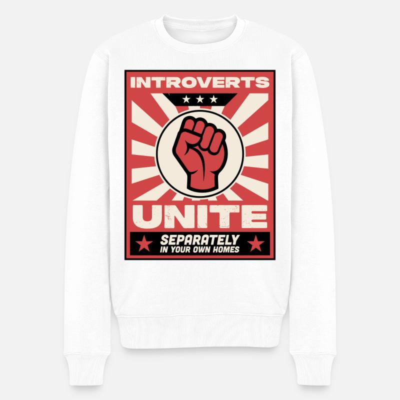 Les introvertis s’unissent - Pull Premium bio Homme - blanc