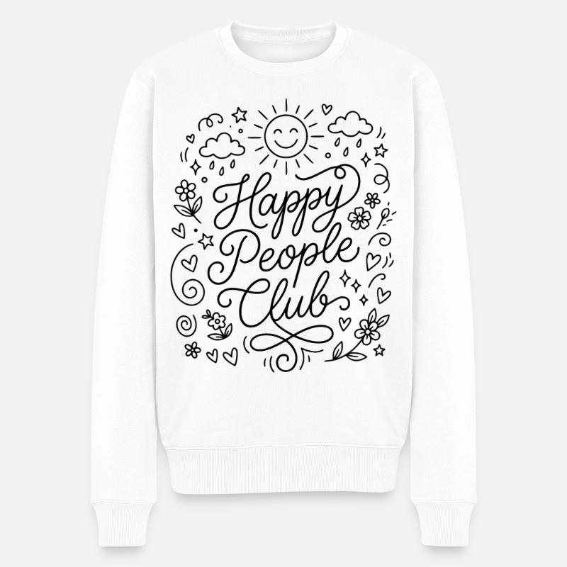 Club des Gens Heureux - Pull Premium bio Homme - blanc