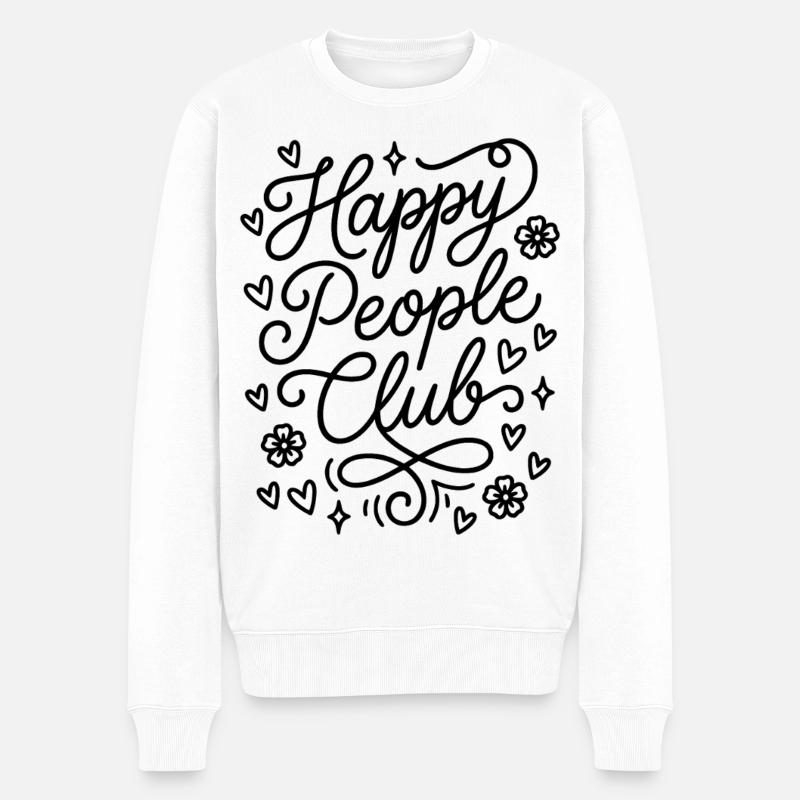 Club des Gens Heureux - Pull Premium bio Homme - blanc