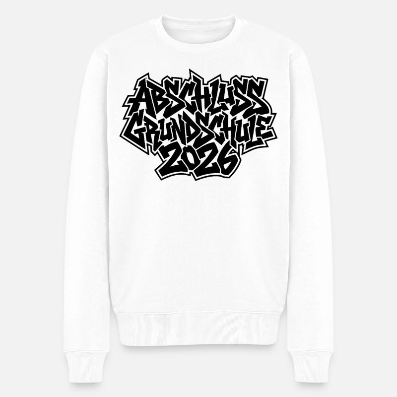 Abschluss Grundschule 2026 Graffiti - Männer Premium Bio Pullover - Weiß