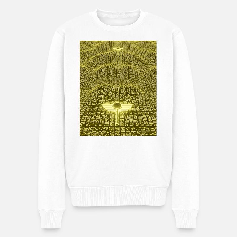 Ancient Golden Code Alien Artifact - Men's Premium Organic Jumper - white