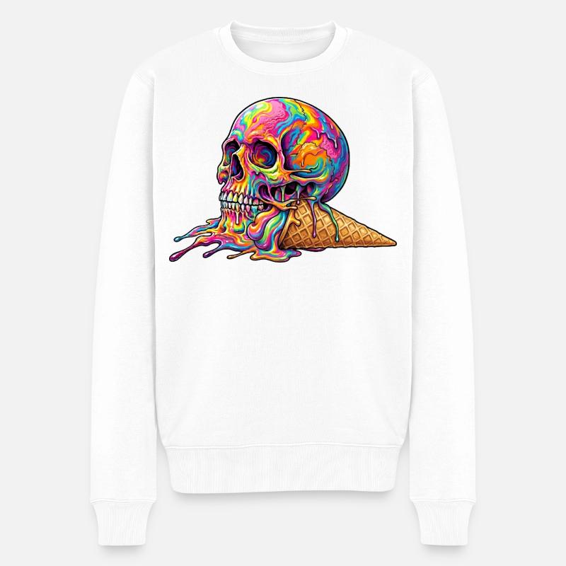 Cream Skull - Pull Premium bio Homme - blanc