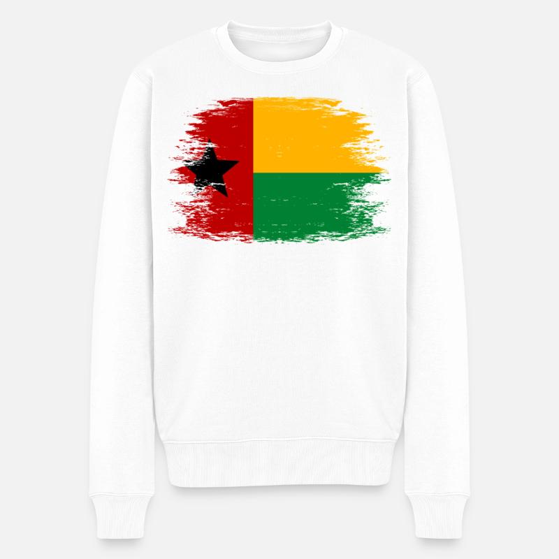 Guinea_Bissau_Flagge_used - Pull Premium bio Homme - blanc