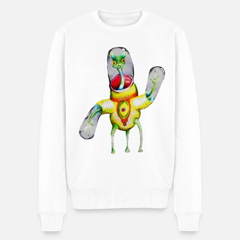 Jumpee - Männer Premium Bio Pullover - Weiß