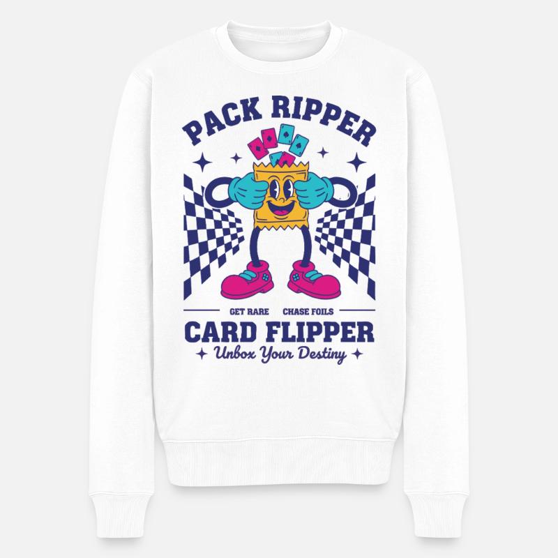 Pack Ripper Card Flipper Unbox Your Destiny - Männer Premium Bio Pullover - Weiß