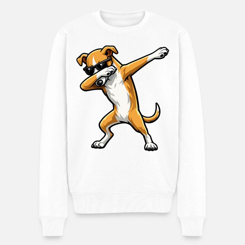 Tabbing Galgo Español - Pull Premium bio Homme - blanc