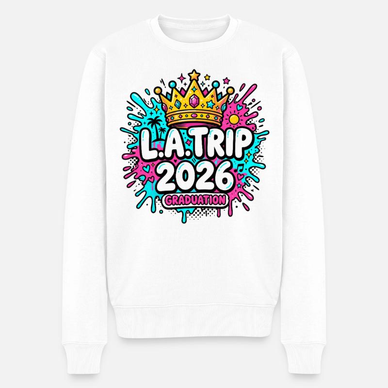 Voyage à LA 2026 - Pull Premium bio Homme - blanc