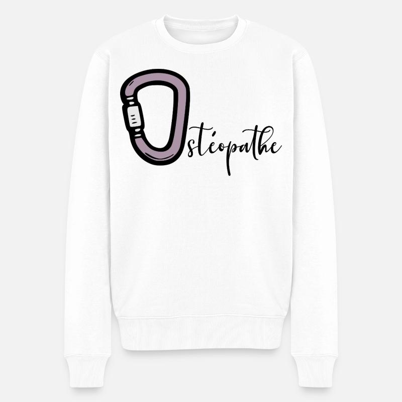 Ostéopathe - Pull Premium bio Homme - blanc