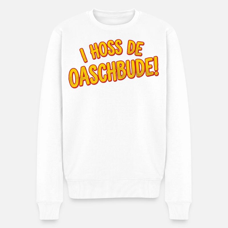 I Hoss de Oaschbude - Männer Premium Bio Pullover - Weiß