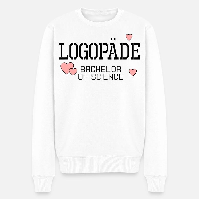 Logopäde Bachelor-Studium Logopädie - Männer Premium Bio Pullover - Weiß