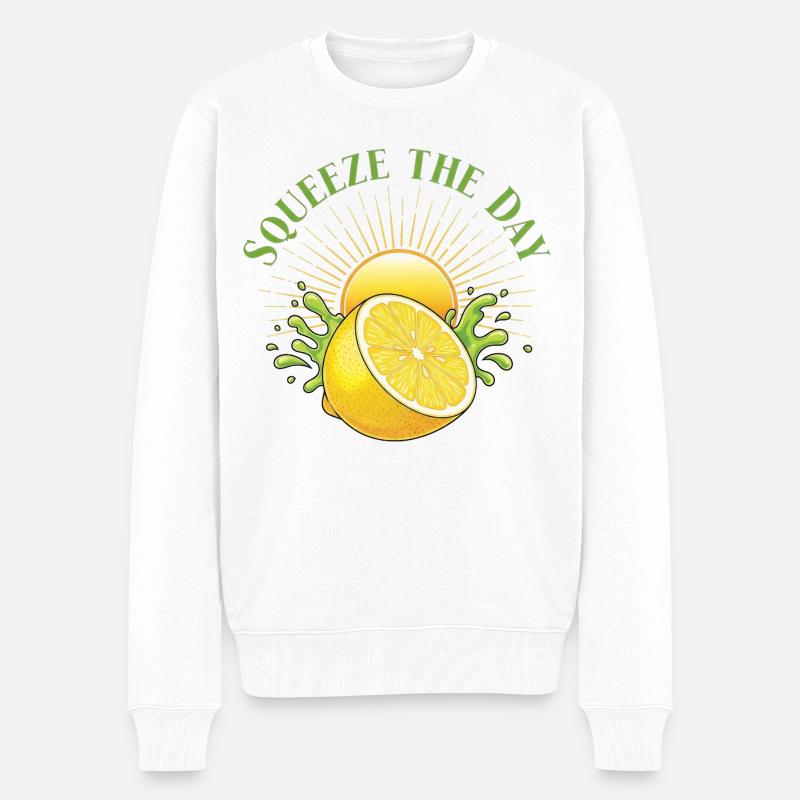 Pressez le jour Lemon Splash - Pull Premium bio Homme - blanc