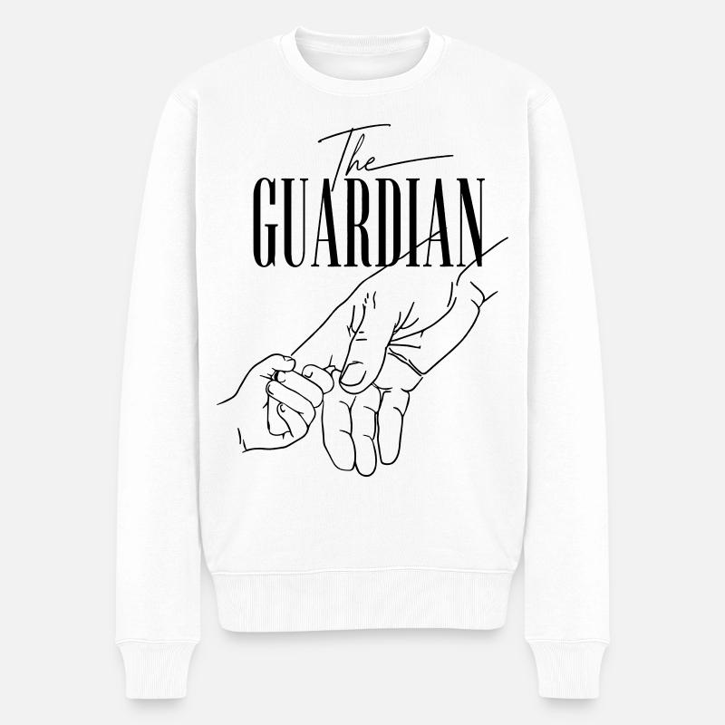 THE GUARDIAN - Männer Premium Bio Pullover - Weiß