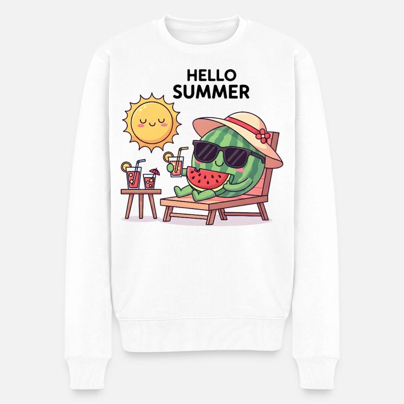 Bonjour Summer - Pull Premium bio Homme - blanc