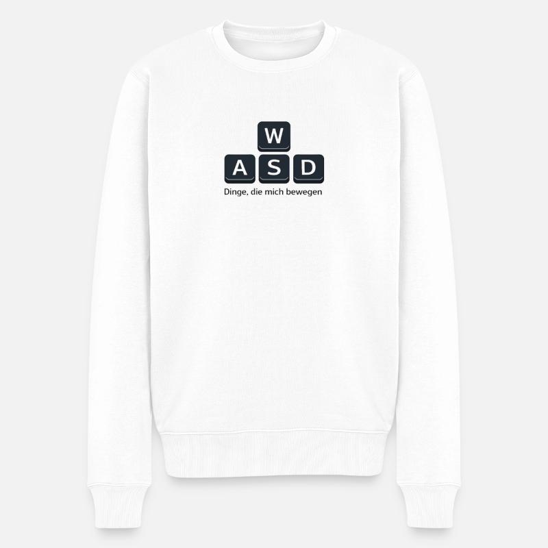 Dinge Die Mich Bewegen WASD PC - Männer Premium Bio Pullover - Weiß