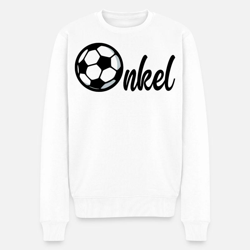 Fußball Bruder Onkel - Männer Premium Bio Pullover - Weiß