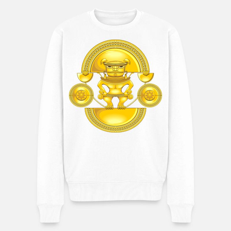 Le chaman doré - Pull Premium bio Homme - blanc