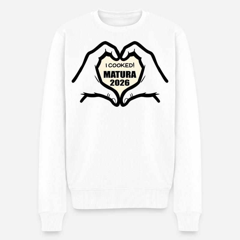 Abschluss Matura 2026 Kochen - Männer Premium Bio Pullover - Weiß