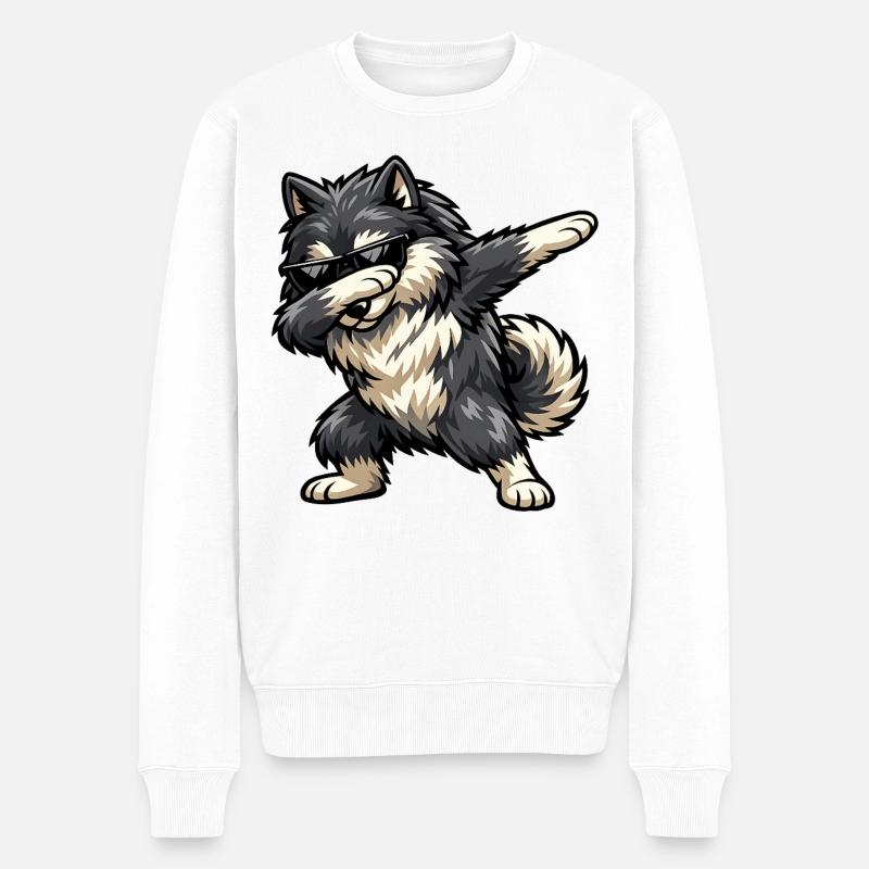 Dab Wolfspitz - Pull Premium bio Homme - blanc