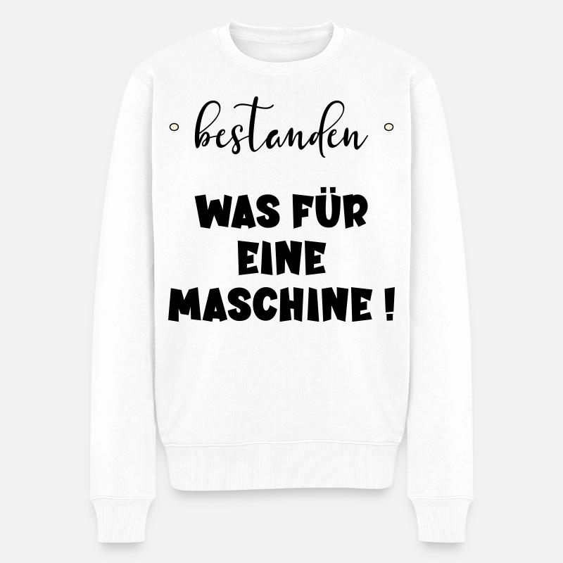 Abschluss Bestanden - Maschine - Männer Premium Bio Pullover - Weiß