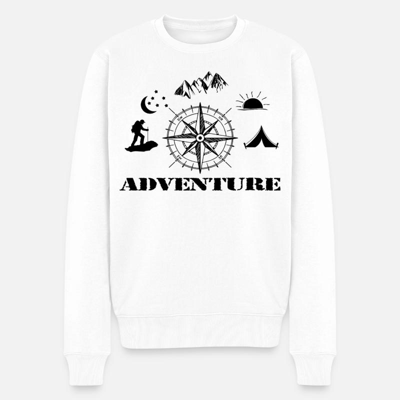 Aventure - Pull Premium bio Homme - blanc