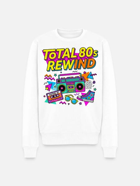 Total 80s Rewind - Männer Premium Bio Pullover - Weiß