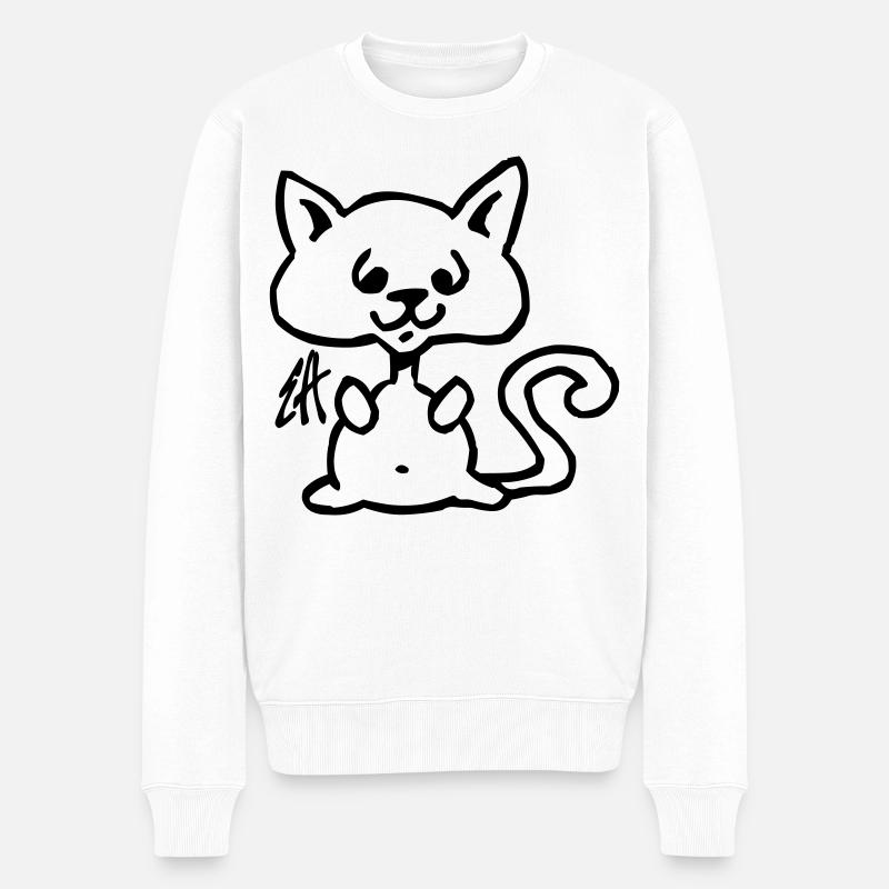 Chat - Pull Premium bio Homme - blanc