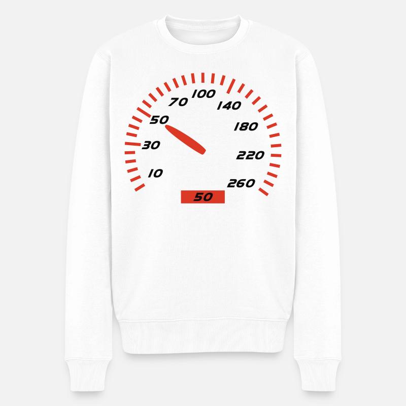 Geburtstag - 50 - Männer Premium Bio Pullover - Weiß