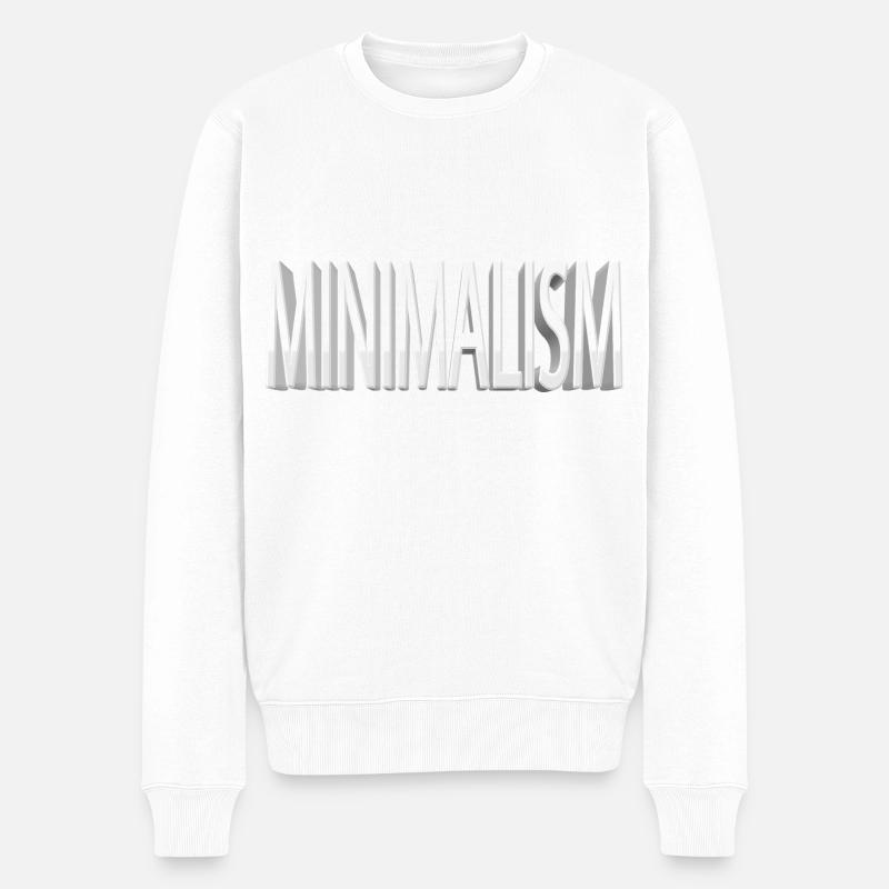 Minimalisme - Pull Premium bio Homme - blanc