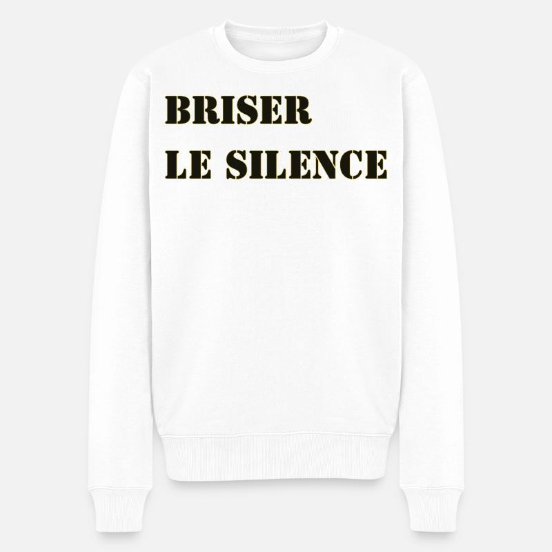 BRISER LE SILENCE - Pull Premium bio Homme - blanc