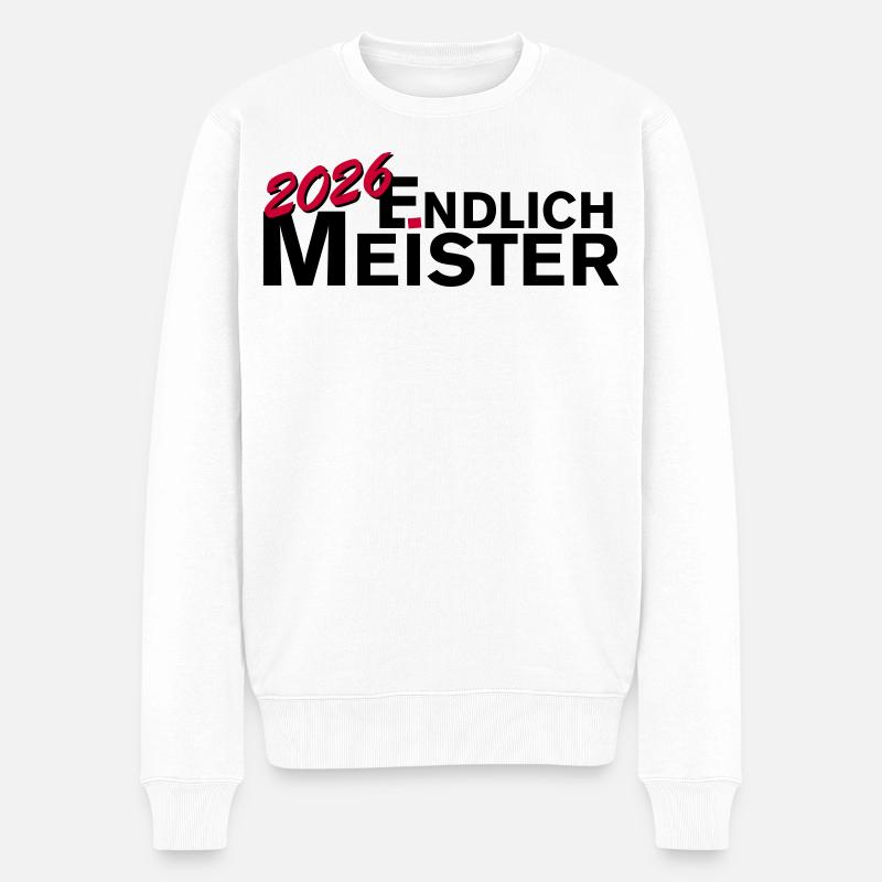 Endlich Meister 2026 Meisterschaft - Männer Premium Bio Pullover - Weiß