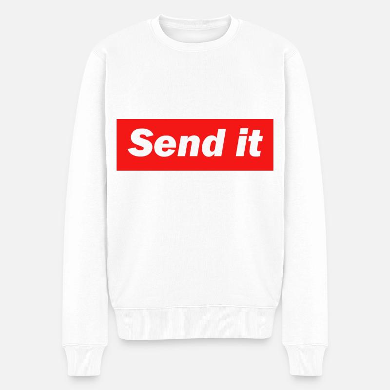 Send it - Männer Premium Bio Pullover - Weiß