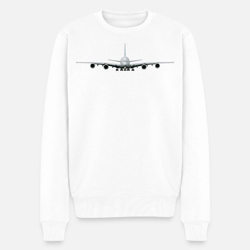 A-380 - Männer Premium Bio Pullover - Weiß
