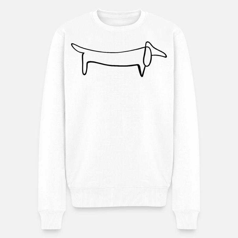chien - Pull Premium bio Homme - blanc