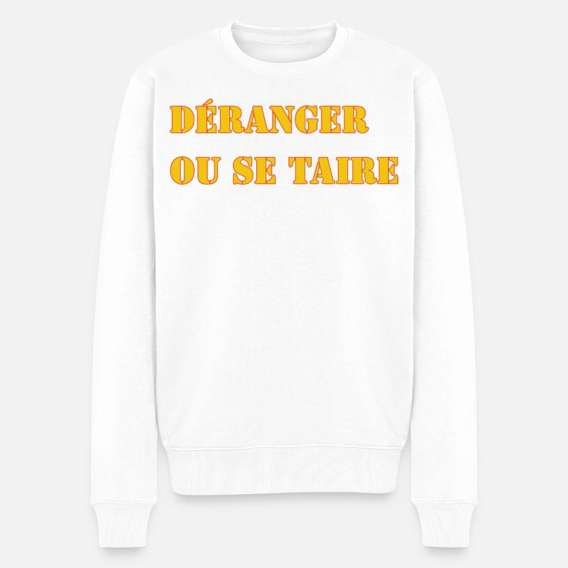 STÖREN ODER SCHWEIGEN. - Männer Premium Bio Pullover - Weiß